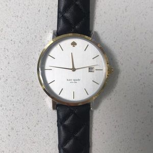 Kate Spade Black Leather Band Watch